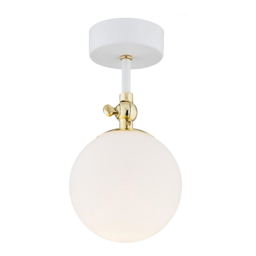 Argon 4002 - Bevestigde badkamer hanglamp LATINA 1xE14/7W/230V IP44 wit/gouden