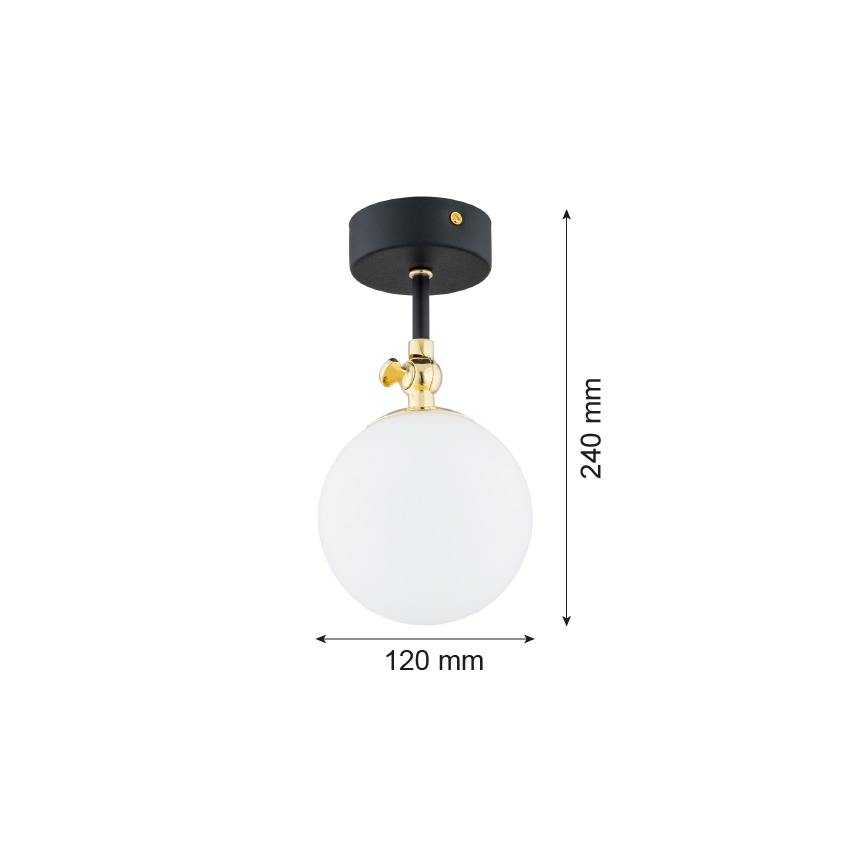 Argon 4003 - Bevestigde badkamer hanglamp LATINA 1xE14/7W/230V IP44 zwart/messing