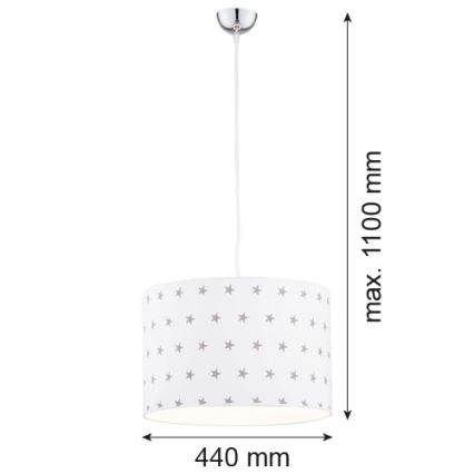Argon 4133 - Hanglamp aan een koord MAGIC 1xE27/15W/230V wit