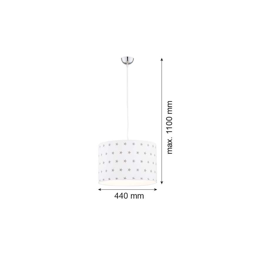 Argon 4133 - Hanglamp aan een koord MAGIC 1xE27/15W/230V wit