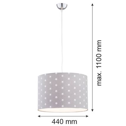 Argon 4134 - Hanglamp aan een koord MAGIC 1xE27/15W/230V grijs/wit