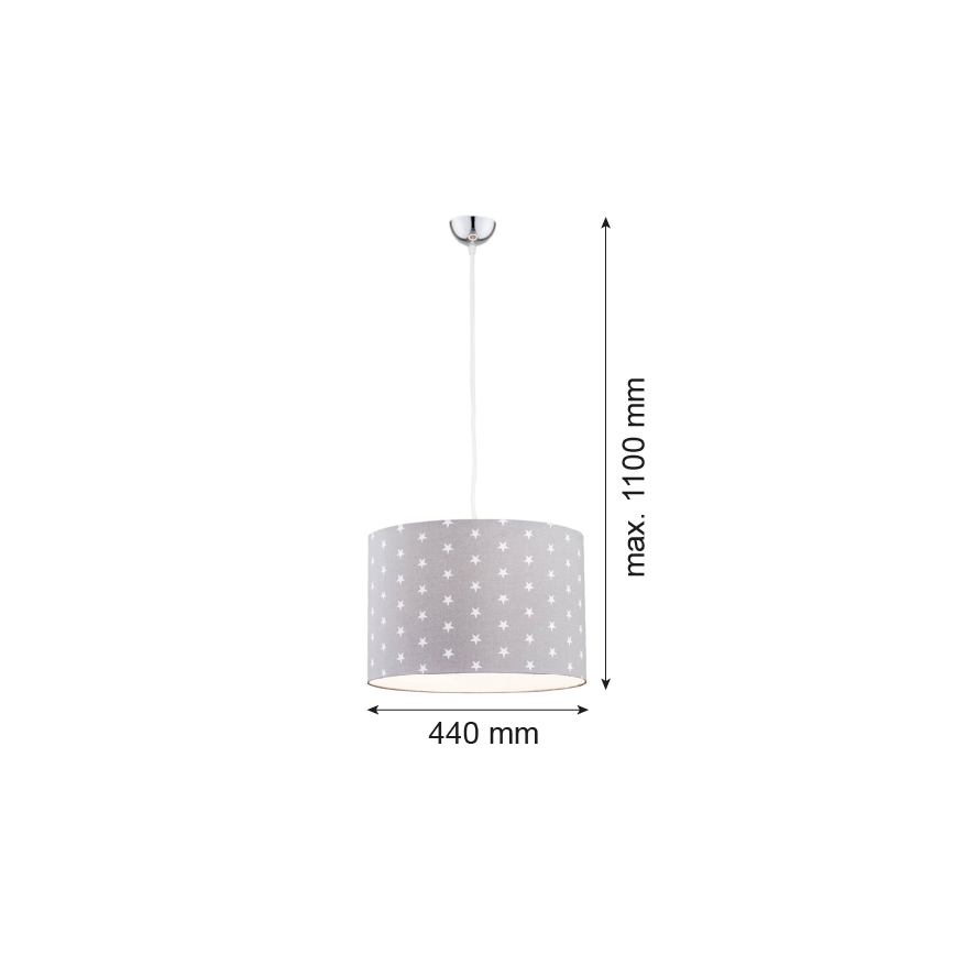 Argon 4134 - Hanglamp aan een koord MAGIC 1xE27/15W/230V grijs/wit