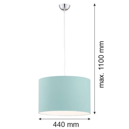 Argon 4135 - Hanglamp aan een koord MAGIC 1xE27/15W/230V turkoois