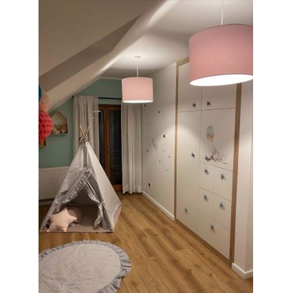 Argon 4136 - Hanglamp aan een koord MAGIC 1xE27/15W/230V roze