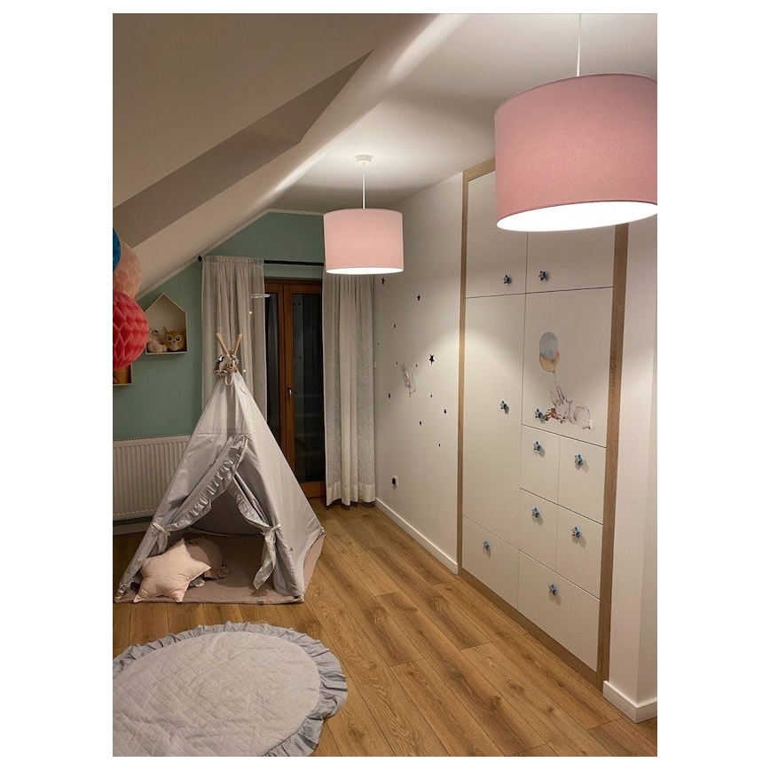 Argon 4136 - Hanglamp aan een koord MAGIC 1xE27/15W/230V roze