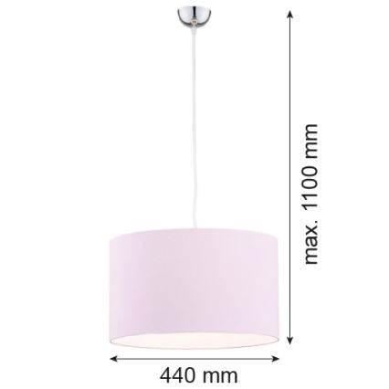 Argon 4136 - Hanglamp aan een koord MAGIC 1xE27/15W/230V roze