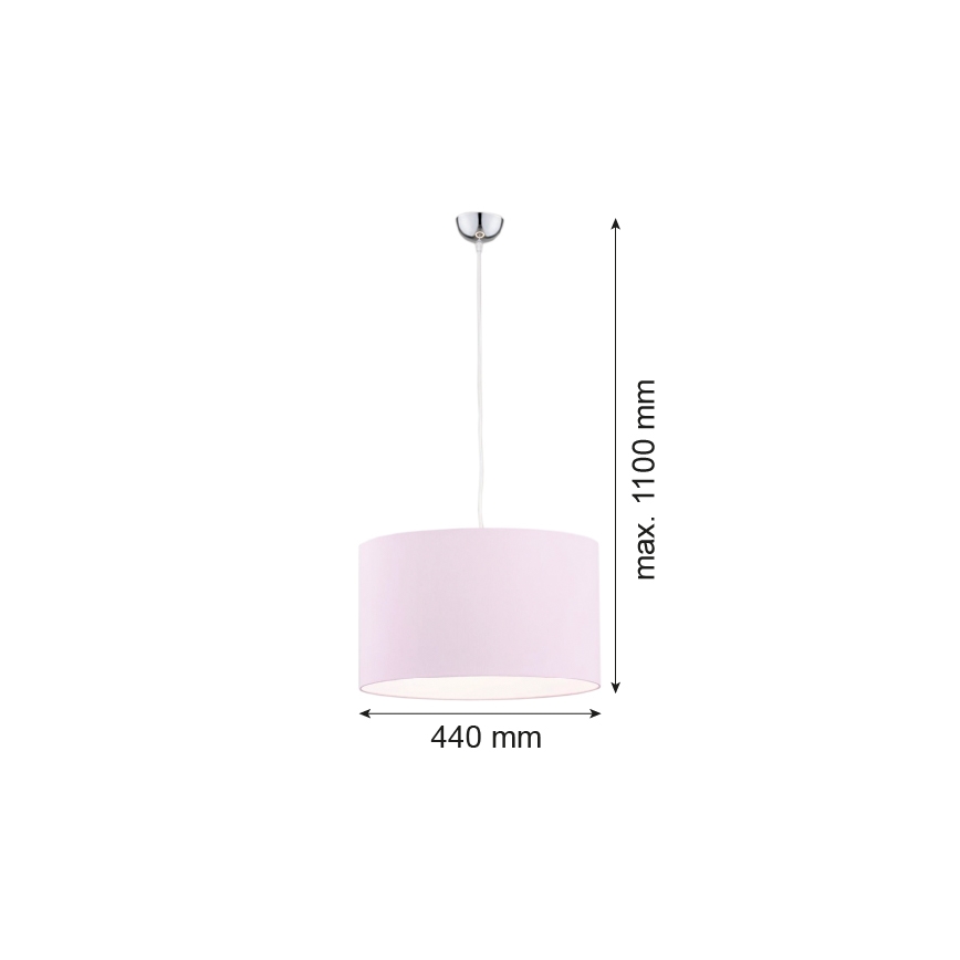 Argon 4136 - Hanglamp aan een koord MAGIC 1xE27/15W/230V roze