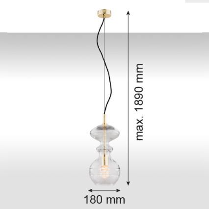 Argon 4203 - Hanglamp aan koord BILBAO 1xE27/15W/230V