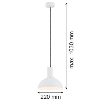 Argon 4220 - Suspension filaire SINES 1xE27/15W/230V d. 28 cm blanc