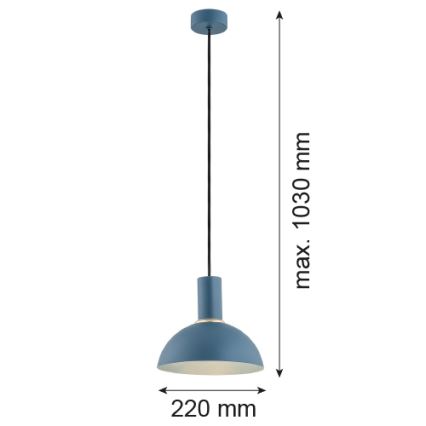 Argon 4221 - Hanglamp aan een koord SINES 1xE27/15W/230V d. 28 cm blauw