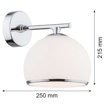 Argon 4254 - Wandlamp MARBELLA 1xE27/15W/230V glanzend chroom