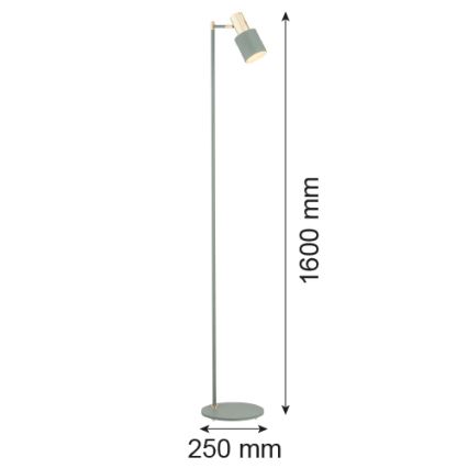 Argon 4271 - Staande lamp DORIA 1xE27/15W/230V groen/messing