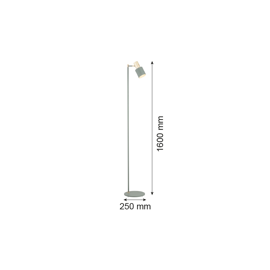 Argon 4271 - Staande lamp DORIA 1xE27/15W/230V groen/messing