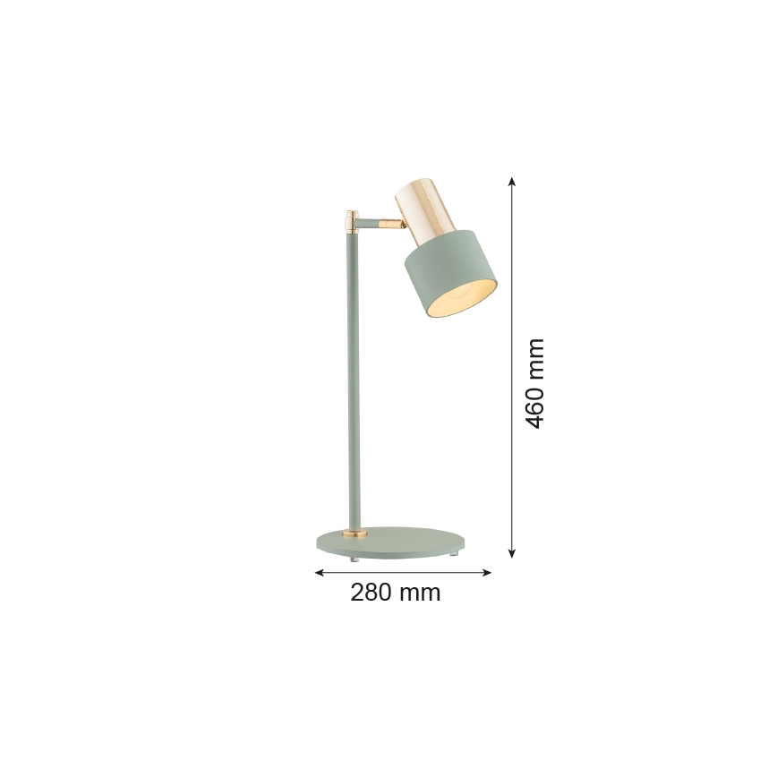 Argon 4276 - Tafel Lamp DORIA 1xE27/15W/230V groen / messing