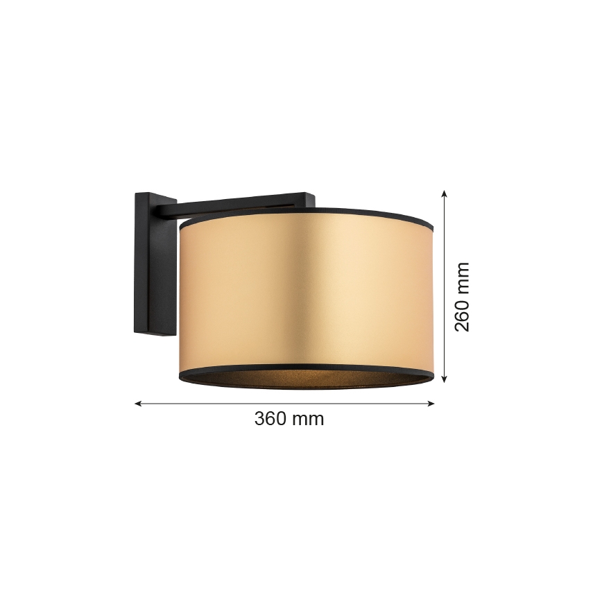 Argon 4295 - Wandlamp KARIN 1xE27/15W/230V messing/zwart
