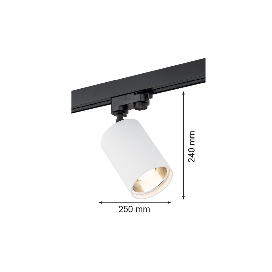 Argon 4305 - Spot sur rail BERGEN 1xE27/15W/230V blanc