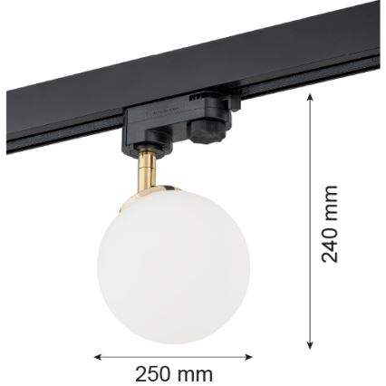 Argon 4307 - Koperen Spot voor railsysteem BANG 1x G9 / 6W / 230V