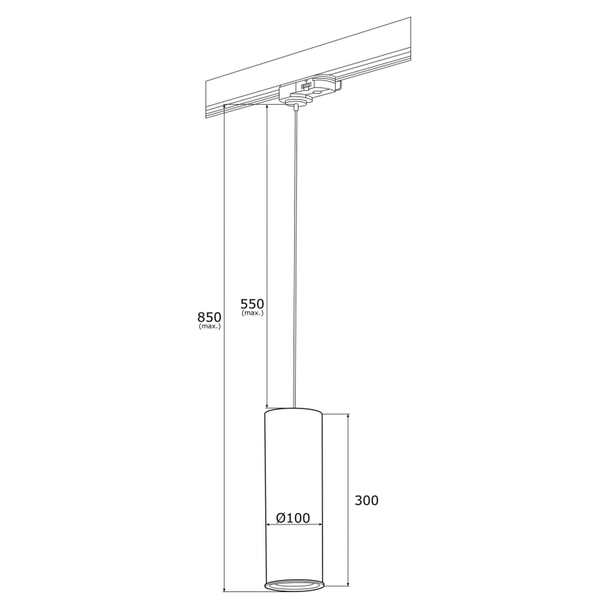 Argon 4318 - Suspension sur rail DELF 1xE27/15W/230V laiton