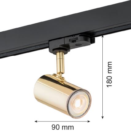 Argon 4328 - Koperen Spot voor railsysteem HORTA 1x GU10 / 5W / 230V