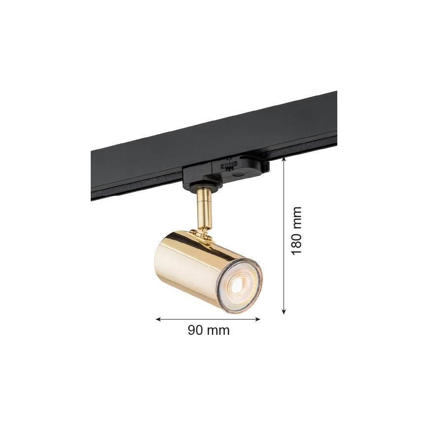 Argon 4328 - Koperen Spot voor railsysteem HORTA 1x GU10 / 5W / 230V