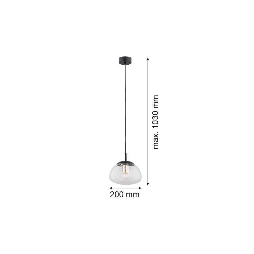 Argon 4331 - Hanglamp aan een koord TRINI 1xE27/15W/230V zwart
