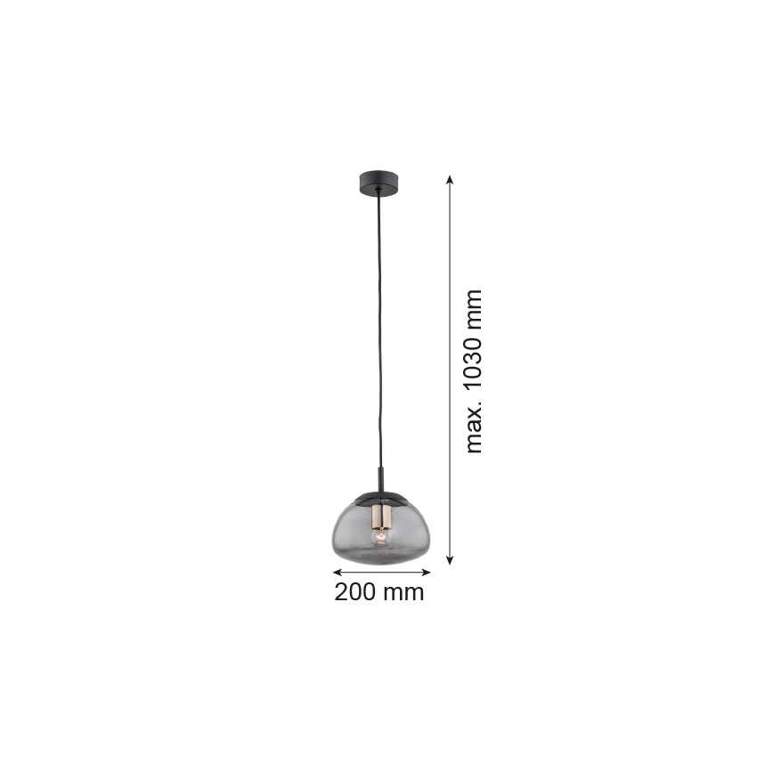 Argon 4333 - Hanglamp aan een koord TRINI 1xE27/15W/230V zwart