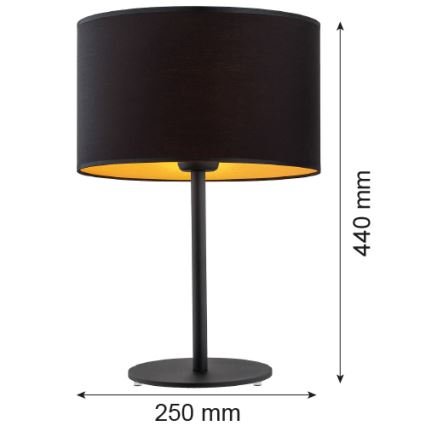 Argon 4342 - Lampe de table KARIN 1xE27/15W/230V noir