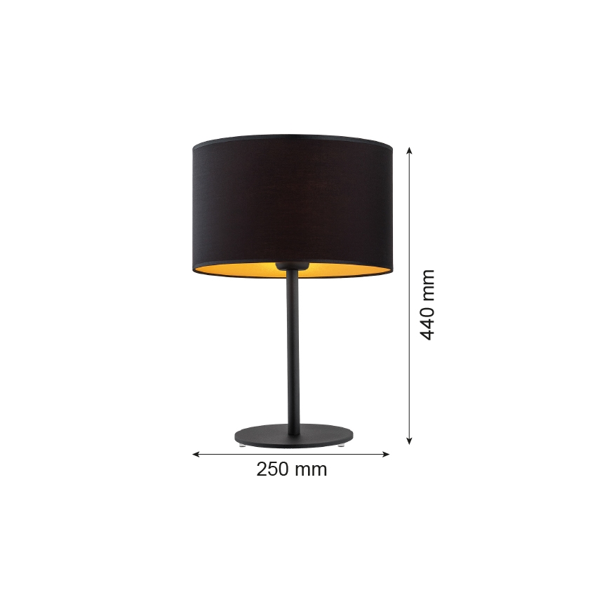 Argon 4342 - Lampe de table KARIN 1xE27/15W/230V noir