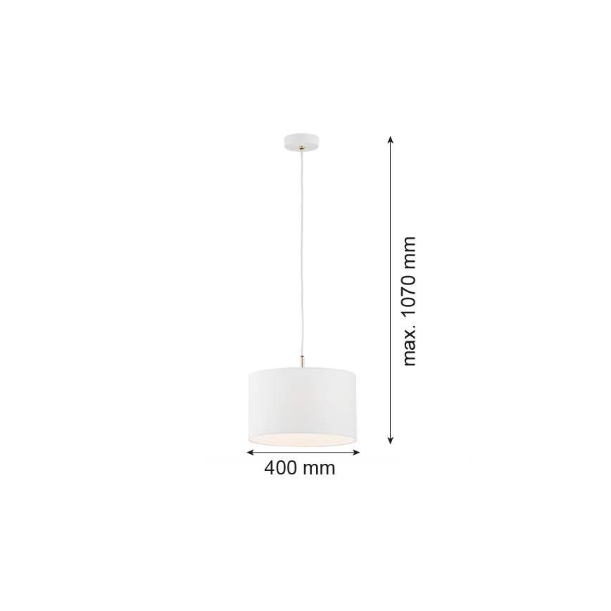 Argon 4343 - Hanglamp aan een paal KARIN 1xE27/15W/230V wit