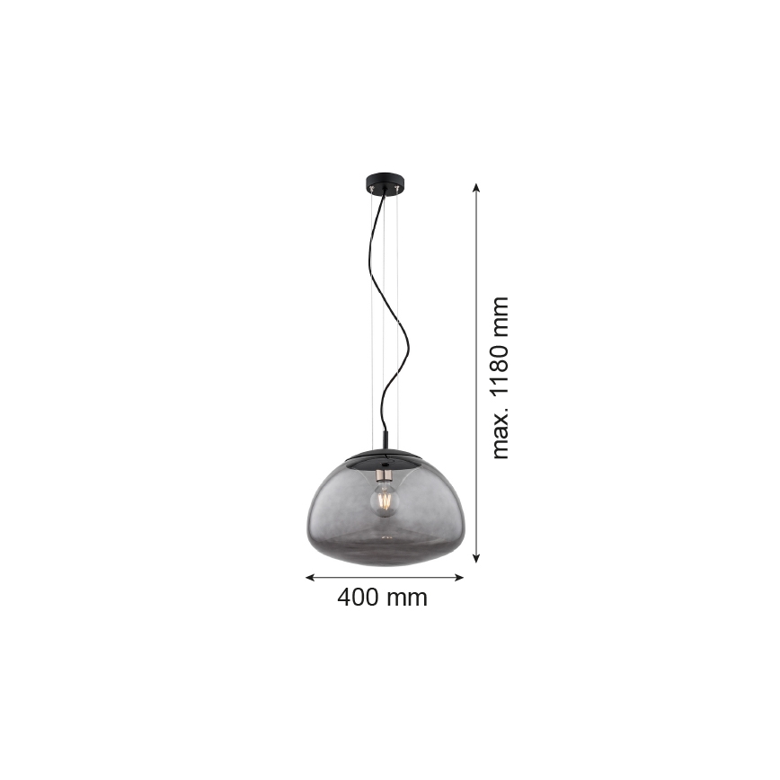 Argon 4350 - Suspension filaire TRINI 1xE27/15W/230V d. 40 cm noir
