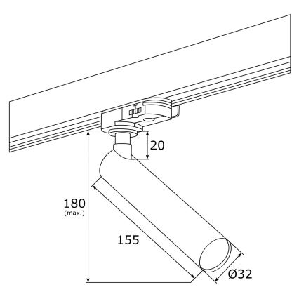 Argon 4353 - Witte LED Spot voor railsysteem ELBRUS LED / 4,5W / 230V