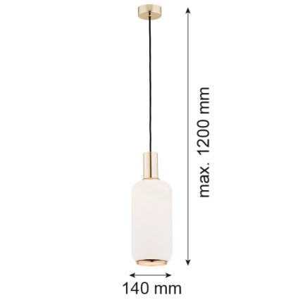 Argon 4356 - Suspension filaire SAGUNTO 1xE27/15W/230V d. 14 cm laiton