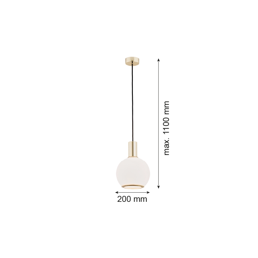 Argon 4357 - Hanglamp aan een koord SAGUNTO 1xE27/15W/230V d. 20 cm messing