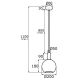 Argon 4357 - Suspension filaire SAGUNTO 1xE27/15W/230V d. 20 cm laiton