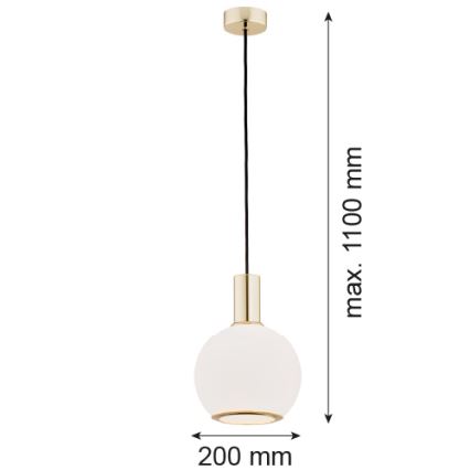 Argon 4357 - Suspension filaire SAGUNTO 1xE27/15W/230V d. 20 cm laiton