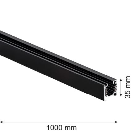 Argon 4370 - Railsysteem 1 m zwart