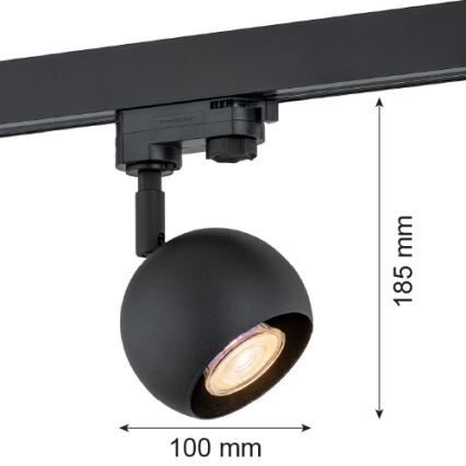 Argon 4379 - Spot voor een Rail Systeem MURI 1xGU10/5W/230V zwart
