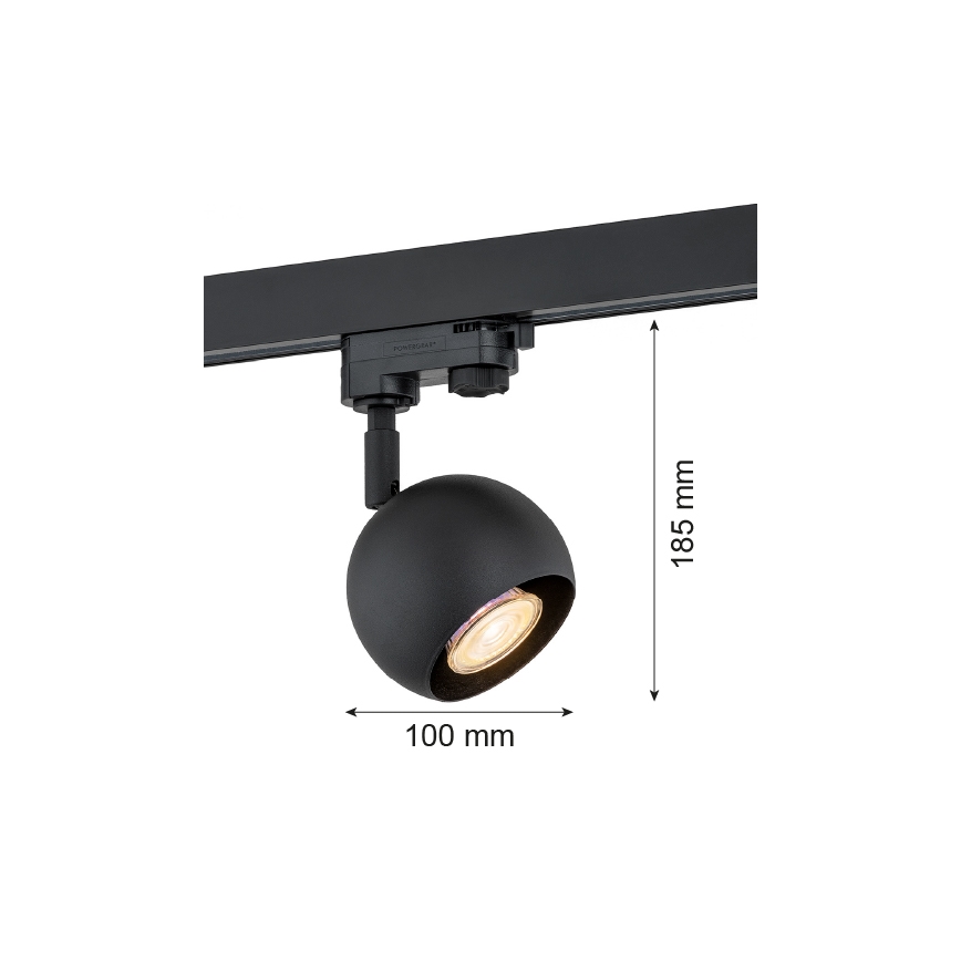 Argon 4379 - Spot voor een Rail Systeem MURI 1xGU10/5W/230V zwart