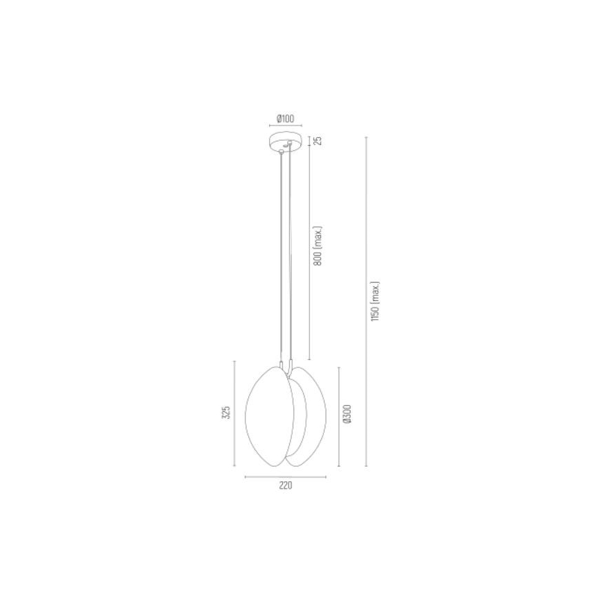 Argon 4679 - Hanglamp aan een koord BUFFALO 1xE27/15W/230V messing