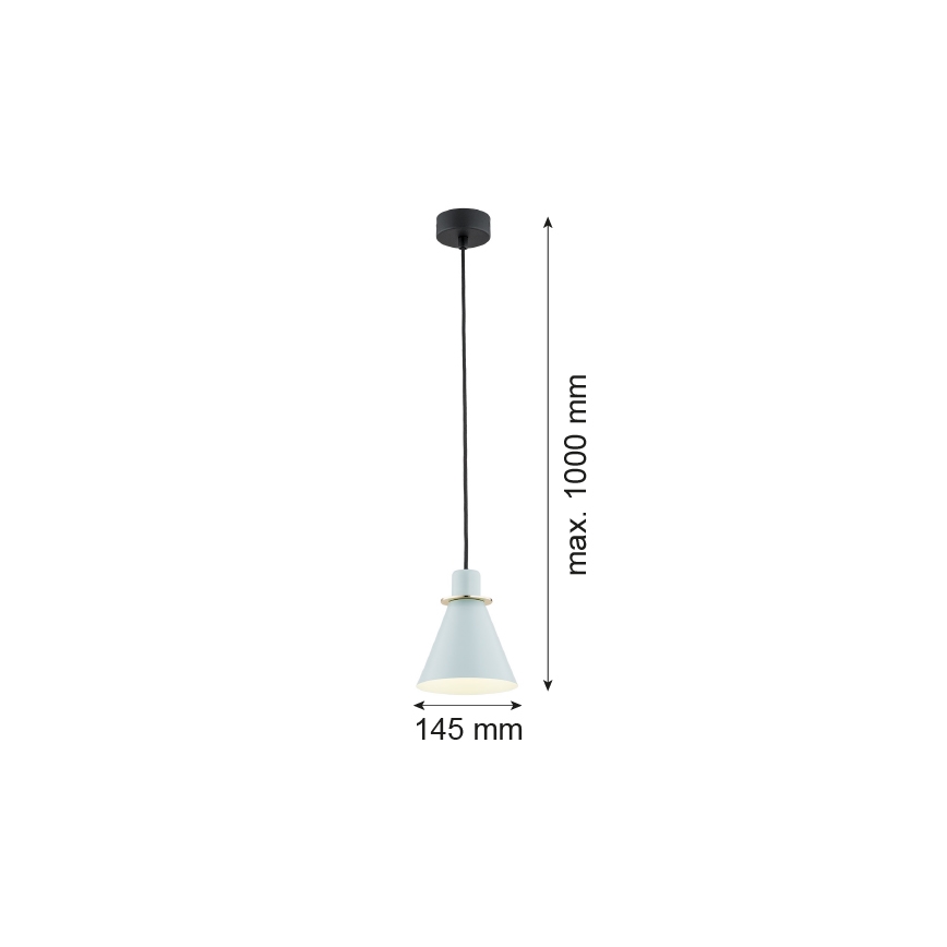 Argon 4682 - Hanglamp aan een koord BEVERLY 1xE27/15W/230V blauw/goud