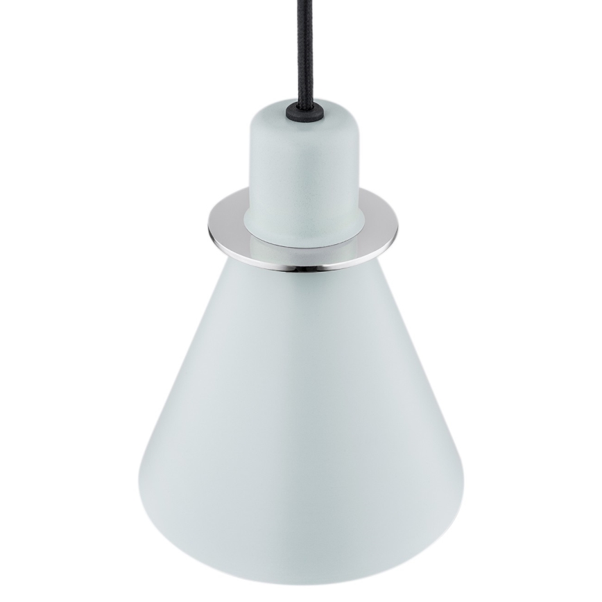 Argon 4683 - Hanglamp aan een koord BEVERLY 1xE27/15W/230V blauw/glanzend chroom