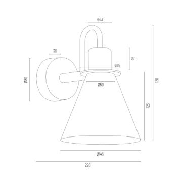 Argon 4705 - Wand Lamp BEVERLY 1xE27/15W/230V wit/glanzend chroom