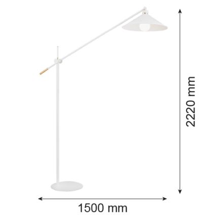 Argon 4731 - Lampadaire NASHVILLE 1xE27/15W/230V blanc