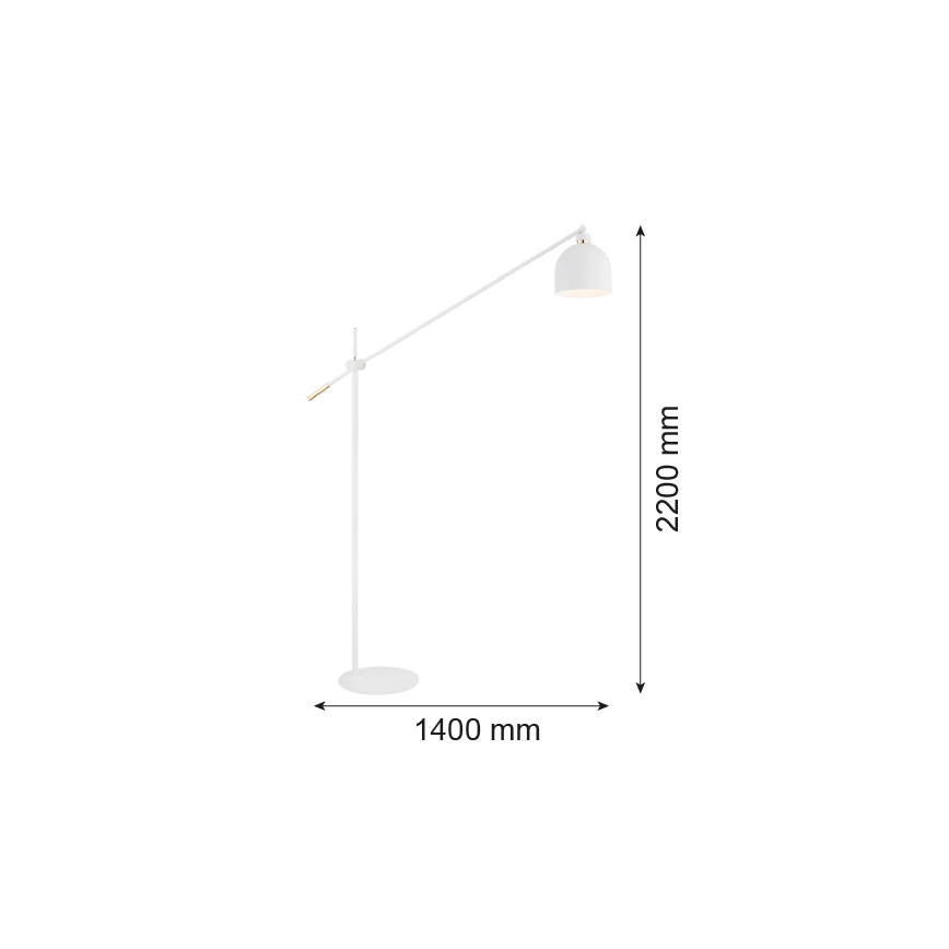 Argon 4734 - Lampadaire DETROIT 1xE27/15W/230V blanc