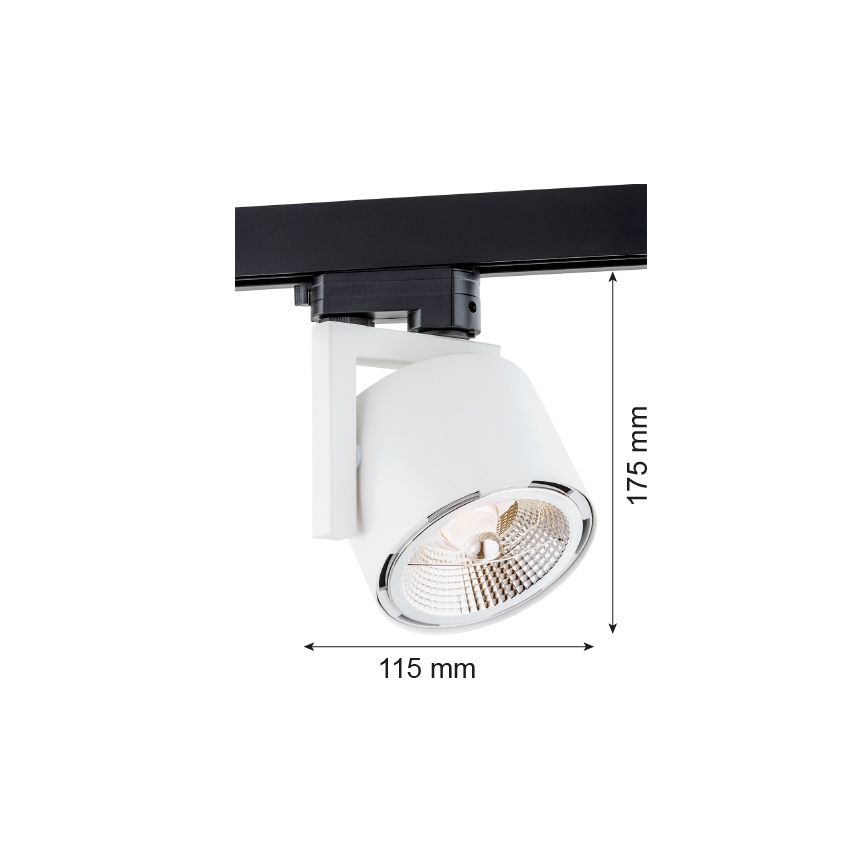 Argon 4750 - Spotverlichting voor ALTO railsysteem 1xGU10-AR111/12W/230V wit