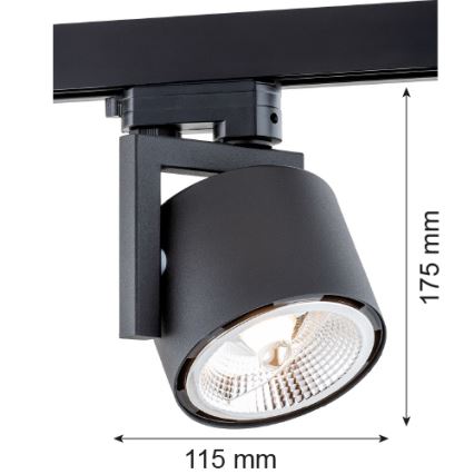 Argon 4751 - LED Spot voor Rail Systeem ALTO 1xGU10-AR111/12W/230V zwart