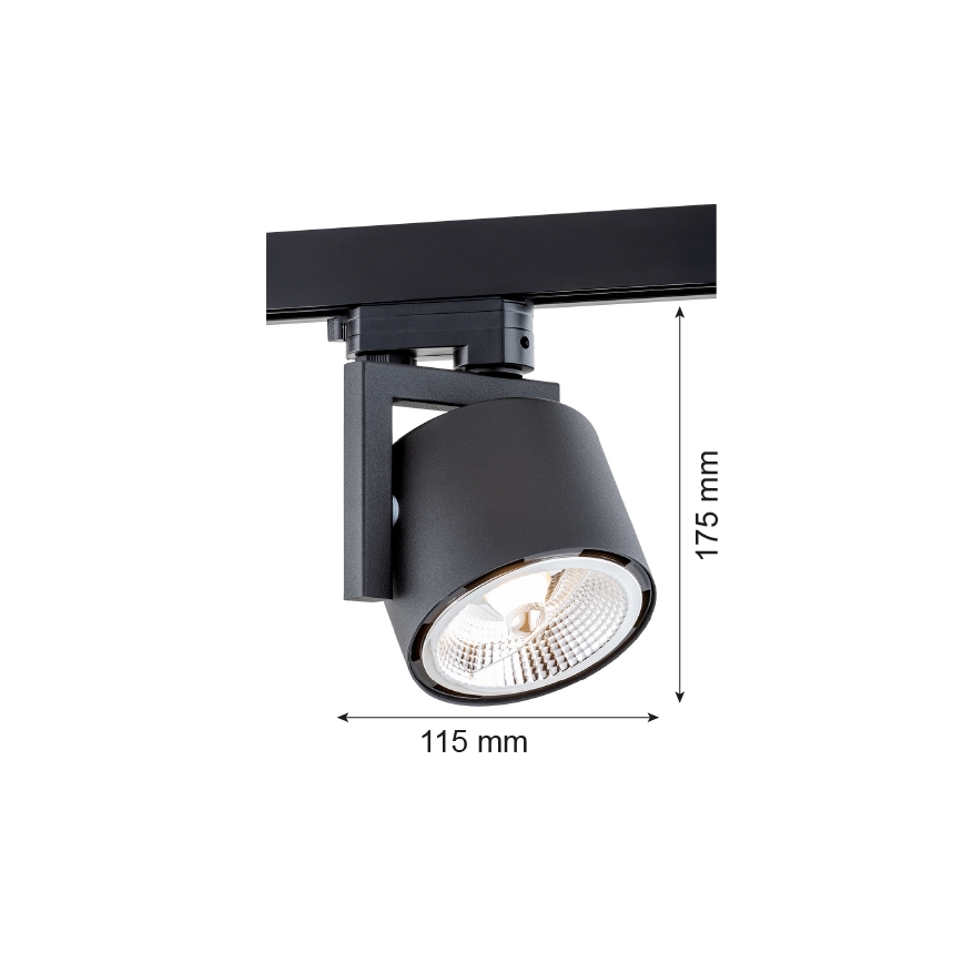 Argon 4751 - LED Spot voor Rail Systeem ALTO 1xGU10-AR111/12W/230V zwart