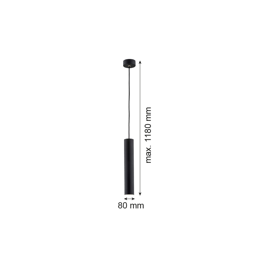 Argon 4756 - Suspension filaire GOMERA 1xGU10/5W/230V noire
