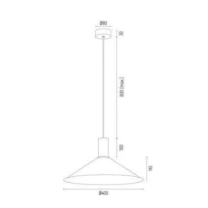 Argon 4911 - Hanglamp aan een koord MINORI 1xE27/15W/230V wit/gouden