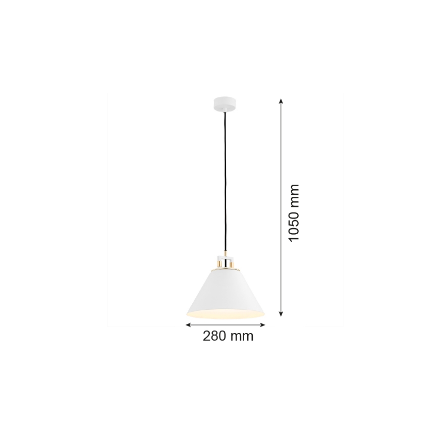 Argon 4914 - Suspension filaire ORTE 1xE27/15W/230V blanc